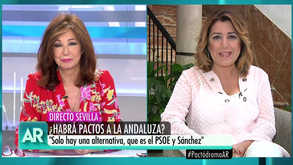 Susana Díaz: "El que manda en Andalucía es Santiago Abascal"