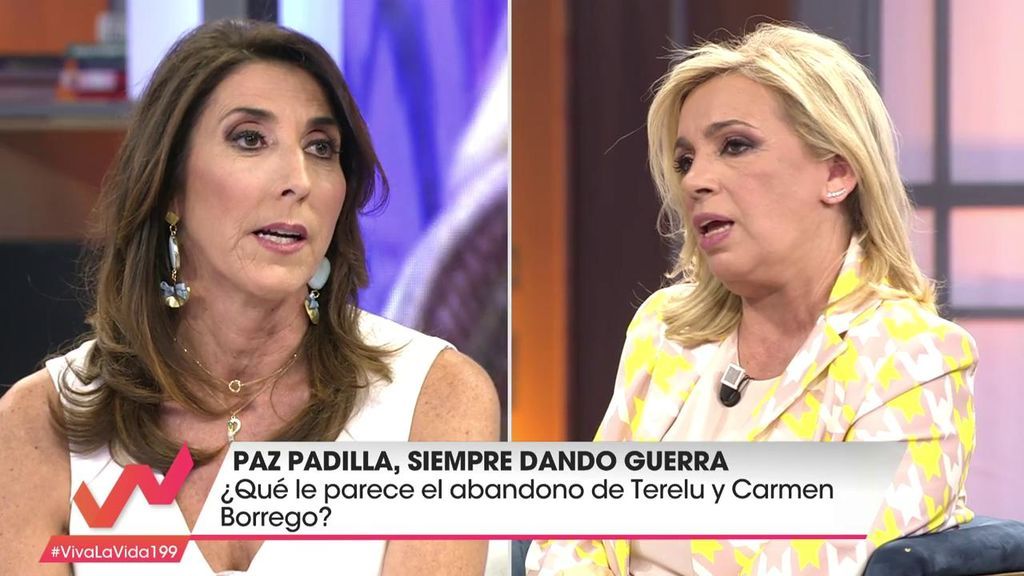 Paz Padilla, a Carmen Borrego: “Siento que tu hermana y tú ya no estéis en el programa”