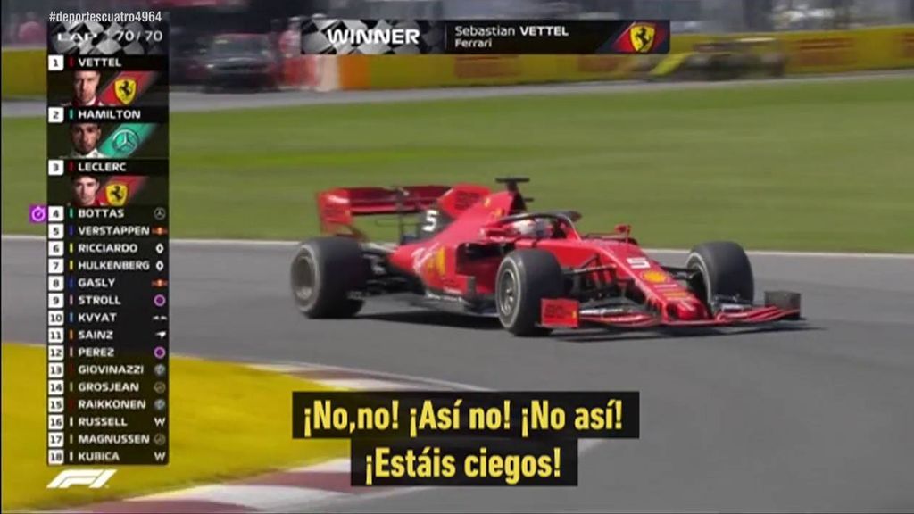 "Estáis ciegos, nos han robado la carrera", el tremendo cabreo de Vettel con los comisarios del GP de Canadá