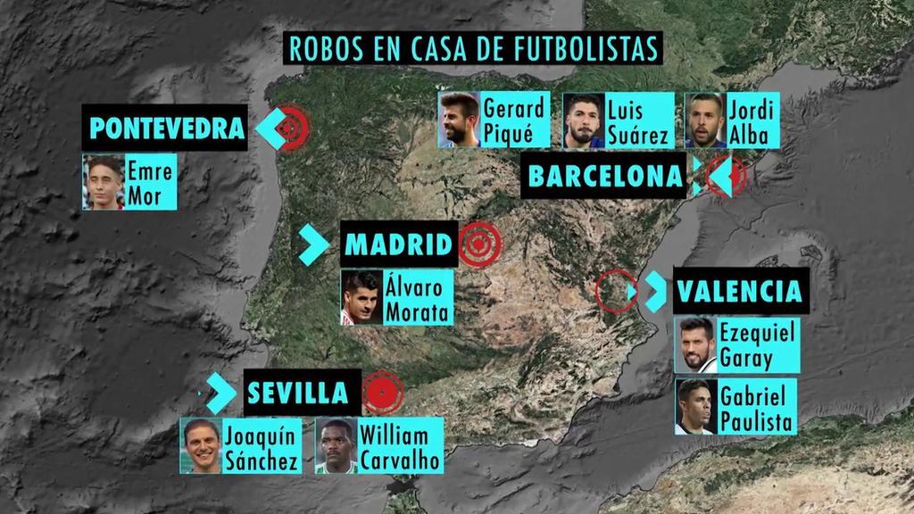 Robos a futbolilstas