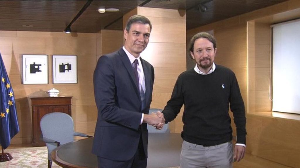 Pedro Sánchez y Pablo Iglesias en el Congreso Pedro Sánchez y Pablo Iglesias en el Congreso