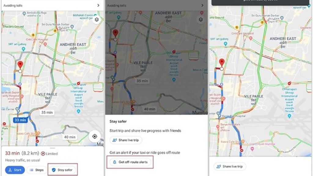 Google Maps avisará si un taxista se desvía de la ruta más rápida