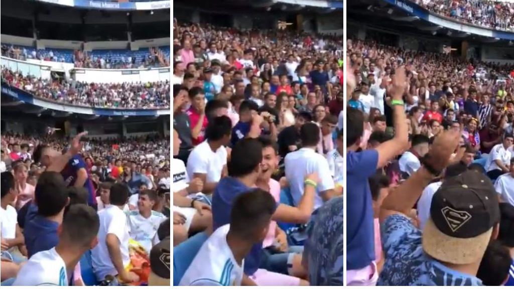 Un aficionado entra con la camiseta del Barça a la presentación de Hazard y acaba quitándosela ante los insultos del público Un aficionado entra con la camiseta del Barça a la presentación de Hazard y acaba quitándosela ante los insultos del público