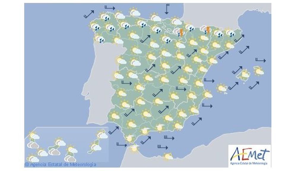 Predicción para la tarde del viernes, 14 de junio / Aemet