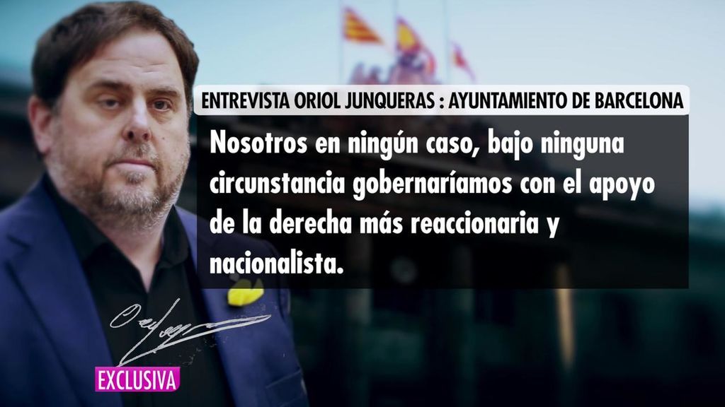 Junqueras habla sobre el ayuntamiento de Barcelona y su situación como preso y diputado