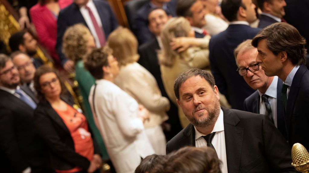 Oriol Junqueras en su toma de posesión en el Congreso