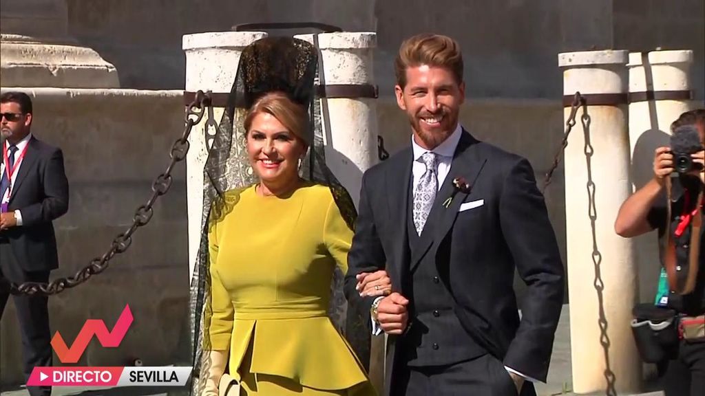 La llegada de Sergio Ramos a la Catedral de Sevilla