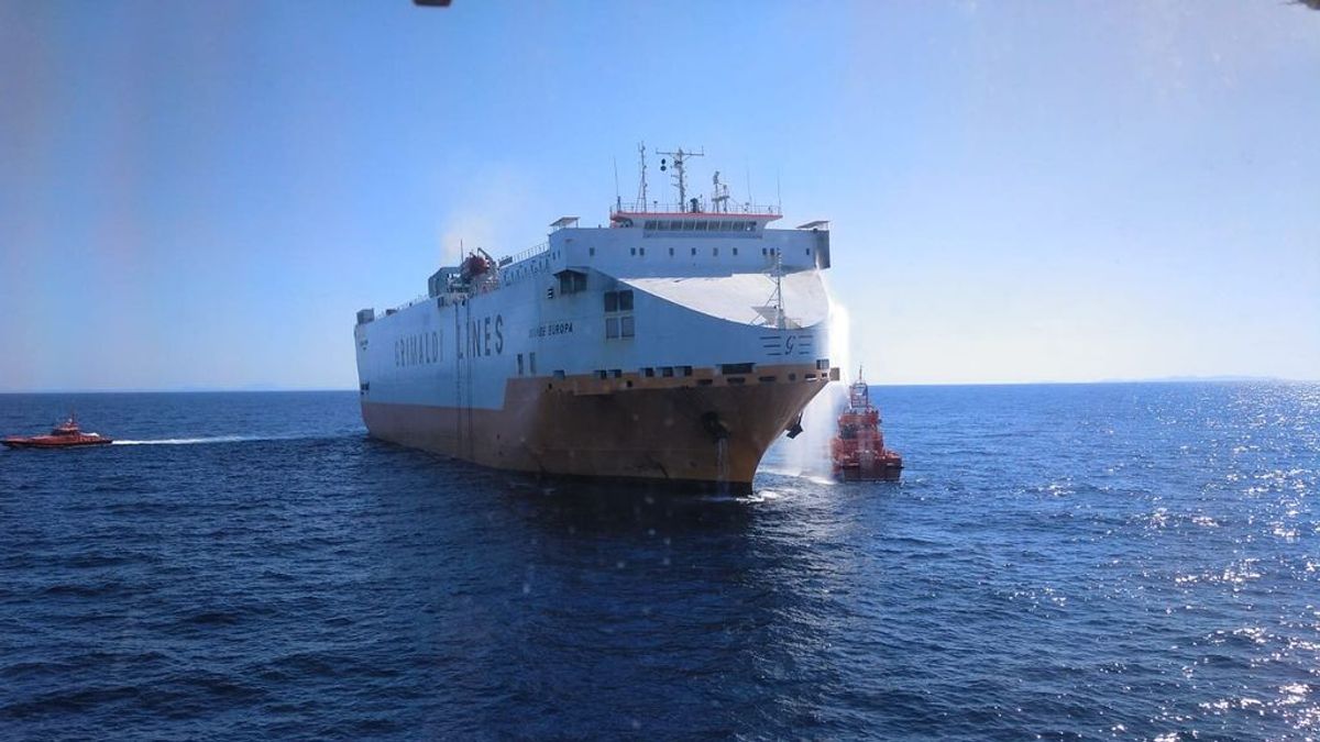 Varios detenidos por el incendio del buque 'Grande Europa' del pasado mayo