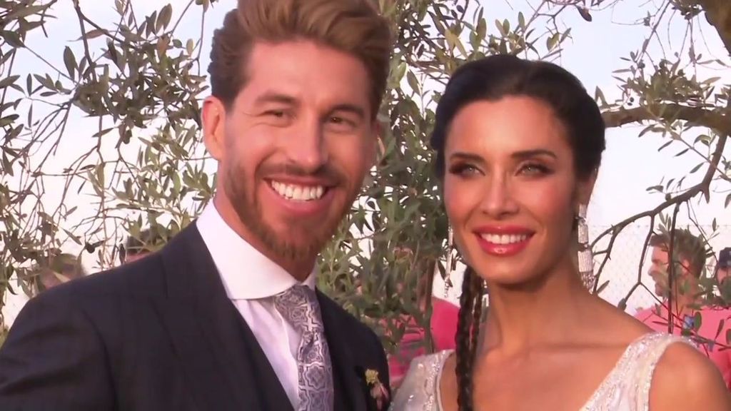 Sergio Ramos y Pilar Rubio volaron en dragón en su boda