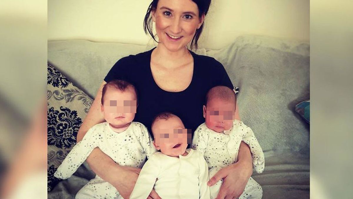Una mujer británica da luz a trillizos después de que los médicos le dijeran que tendría problemas para tener un solo hijo