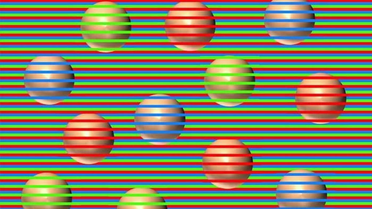 Naranjas, verdes o moradas: todas las esferas son del mismo color pero tu vista te engaña
