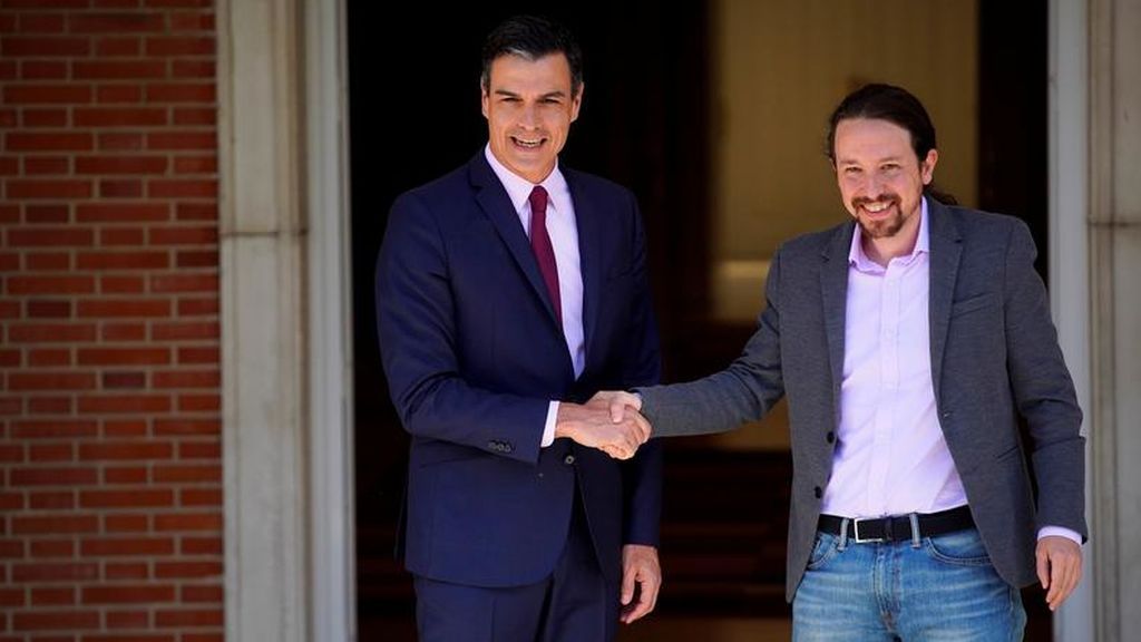 Pedro Sánchez y Pablo Iglesias en Moncloa Pedro Sánchez y Pablo Iglesias en Moncloa