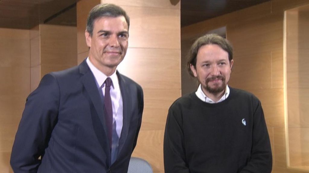 Sánchez con Iglesias en el Congreso Sánchez con Iglesias en el Congreso