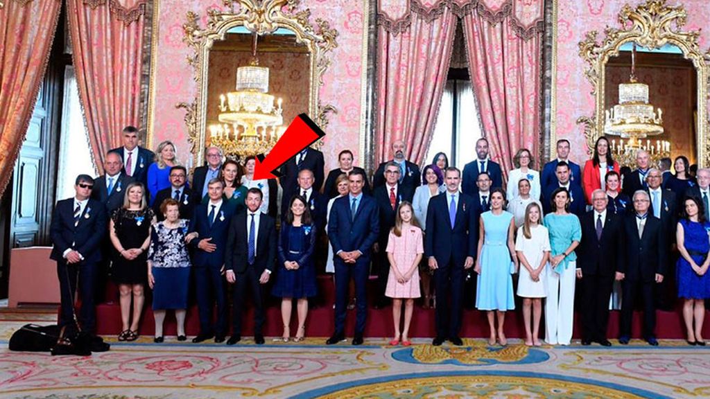 Pablo Motos en la foto del acto de conmemoración del 5º aniversario de Felipe VI