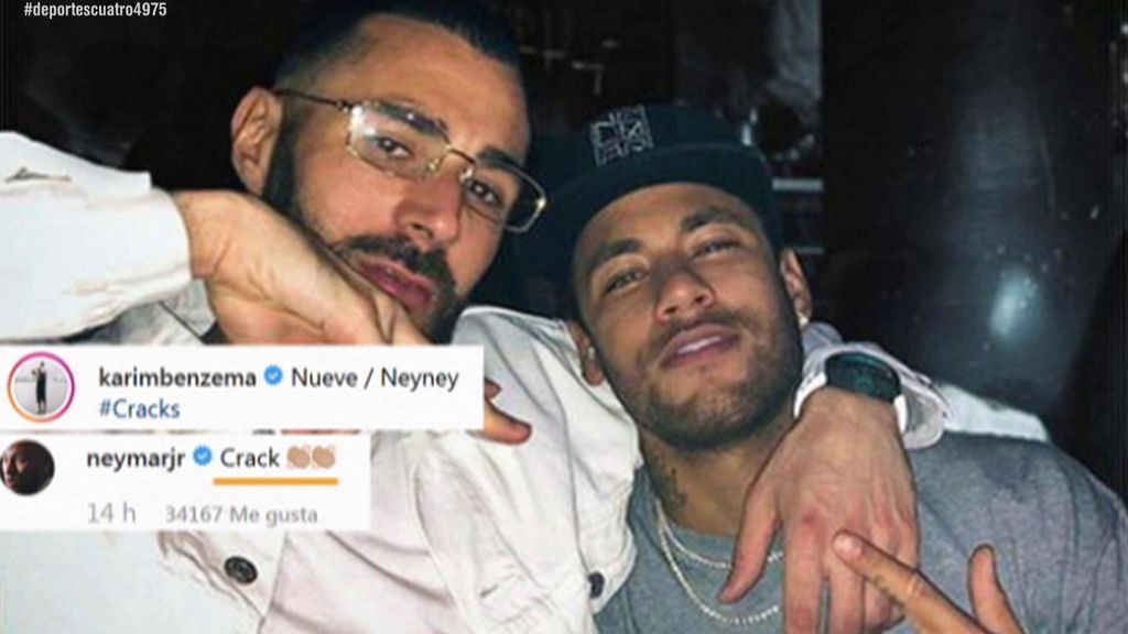 Benzema siembra la duda en torno al futuro de Neymar después de publicar una fotografía con él en las redes