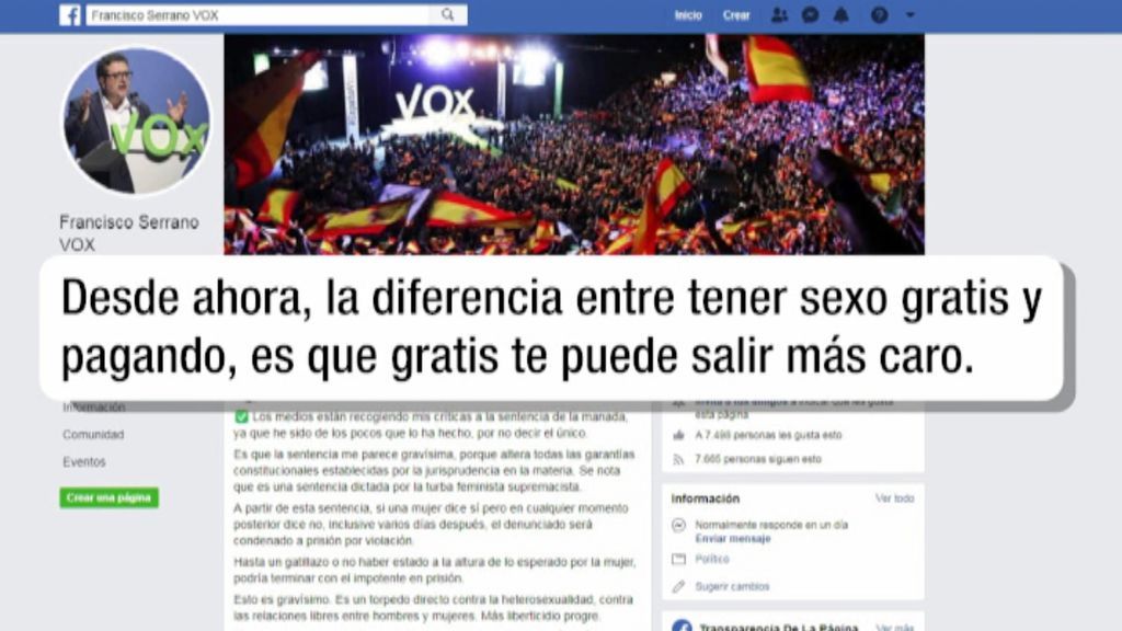 La Manada encuentra un defensor en la figura del presidente de Vox en Andalucía