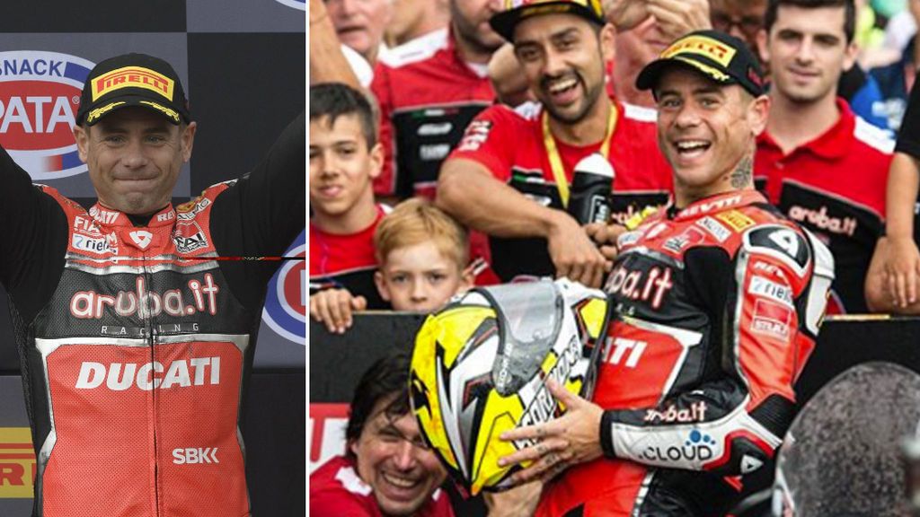 La celebración de Álvaro Bautista con un especial dedicatoria para su próximo bebé: "Un podio para celebrar una victoria" La celebración de Álvaro Bautista con un especial dedicatoria para su próximo bebé: "Un podio para celebrar una victoria"
