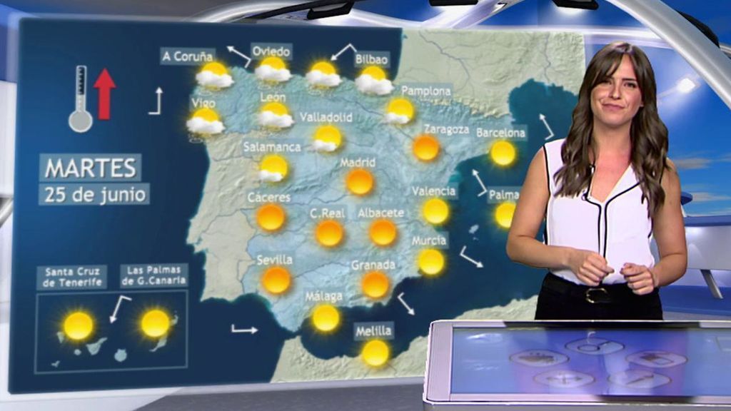 Temperaturas en aumento: el martes se alcanzarán o superarán los 30ºC en casi todo el país