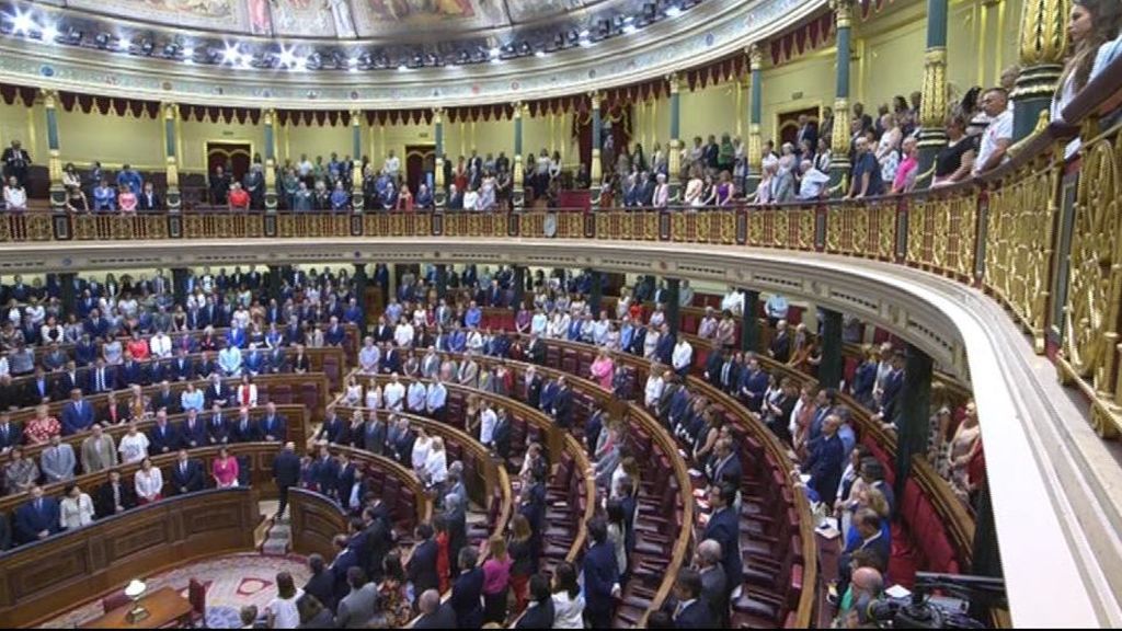 El congreso se divide en el homenaje a las víctimas del terrorismo El congreso se divide en el homenaje a las víctimas del terrorismo