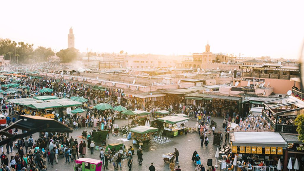 La plaza con más vida de Marrakech.