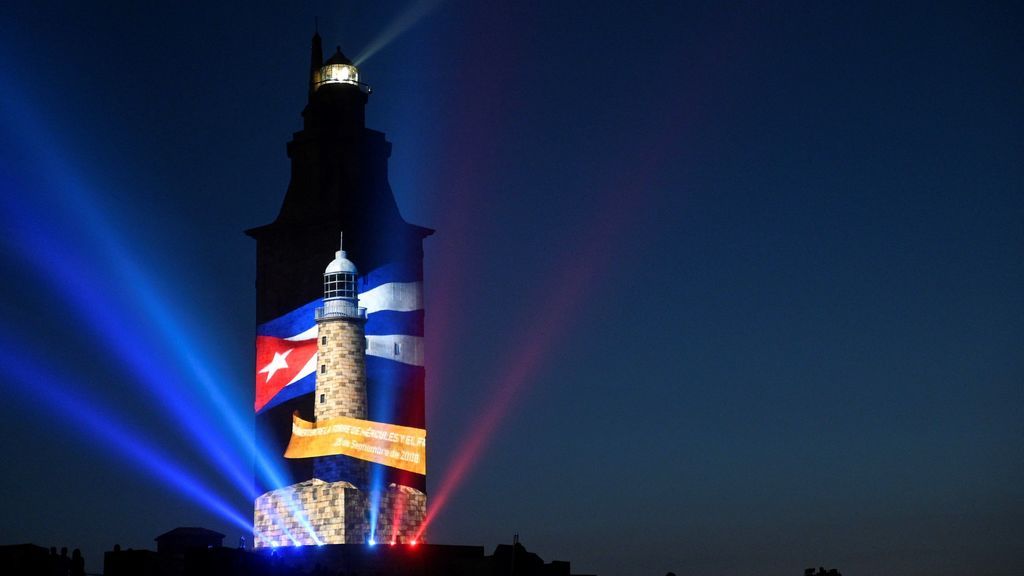 La Torre de Hércules de Coruña proyecta un espectáculo audiovisual