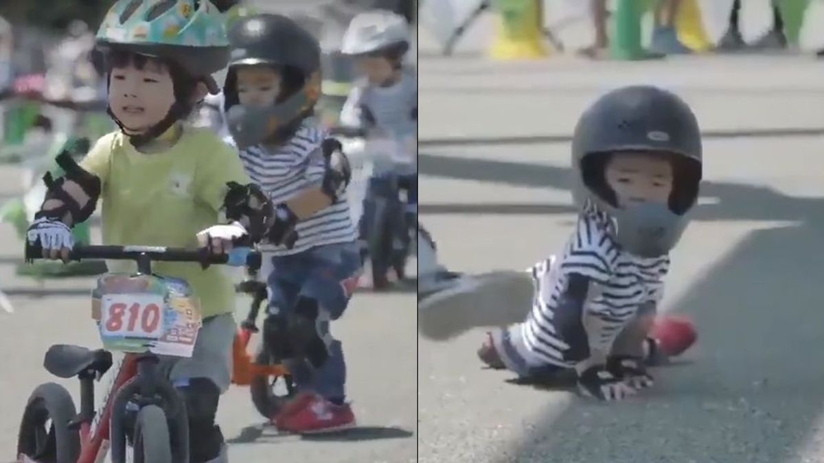 El precioso gesto de un niño: Ayuda y anima a otro para subirse otra vez a su moto El precioso gesto de un niño: Ayuda y anima a otro para subirse otra vez a su moto