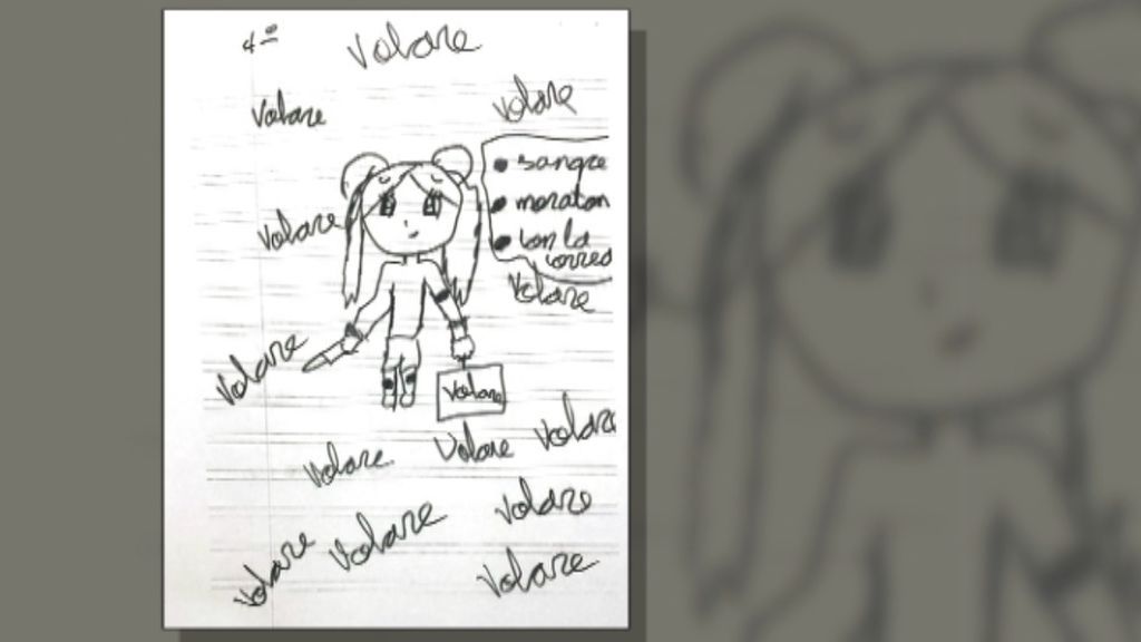 El desolador dibujo de una niña de 11 años que plasma el sufrimiento que vivía cada día debido a los maltratos
