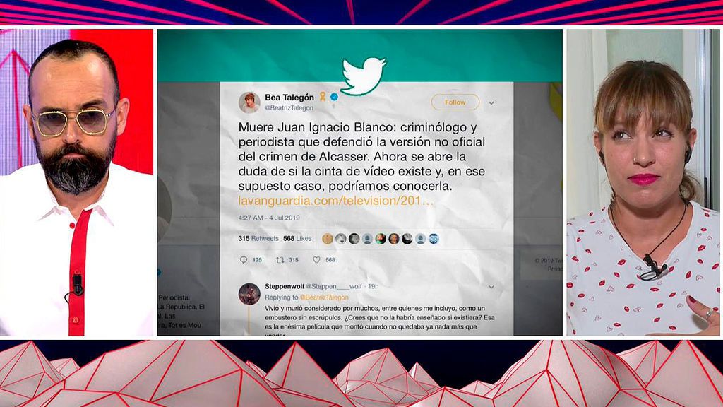 Risto Mejide lanza un zasca a Beatriz Talegón por su tweet sobre el caso Alcàsser