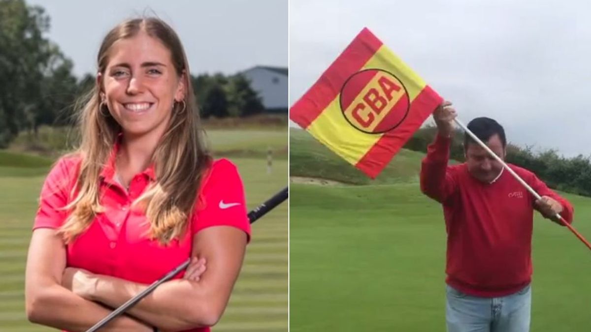 La golfista española fallecida Celia Barquín es homenajeada en el campo de Llanes con un simbólico cambio de bandera