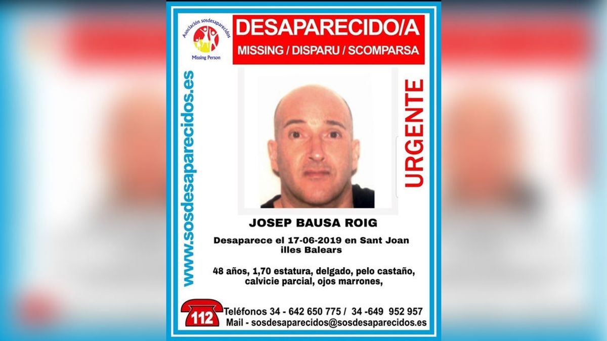Buscan a Josep Bausa, un hombre de 48 años desaparecido en Mallorca