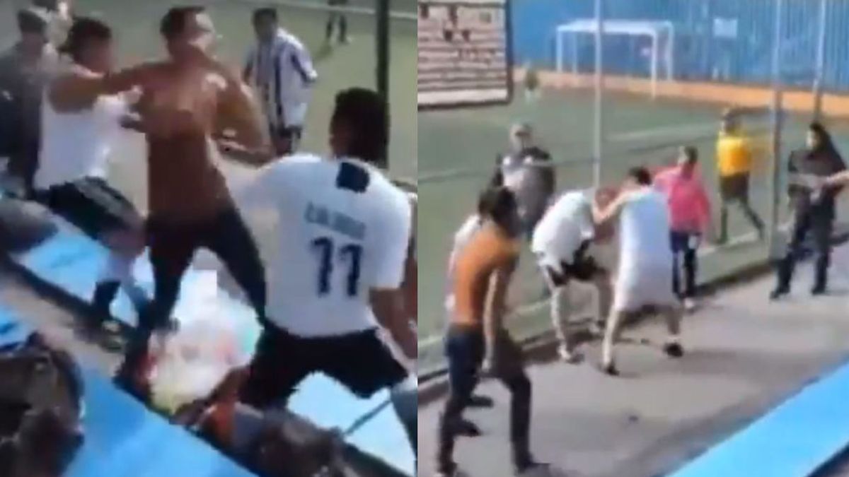 Unos padres se lían a golpes protagonizando una batalla campal en un partido de fútbol infantil en México Unos padres se lían a golpes protagonizando una batalla campal en un partido de fútbol infantil en México
