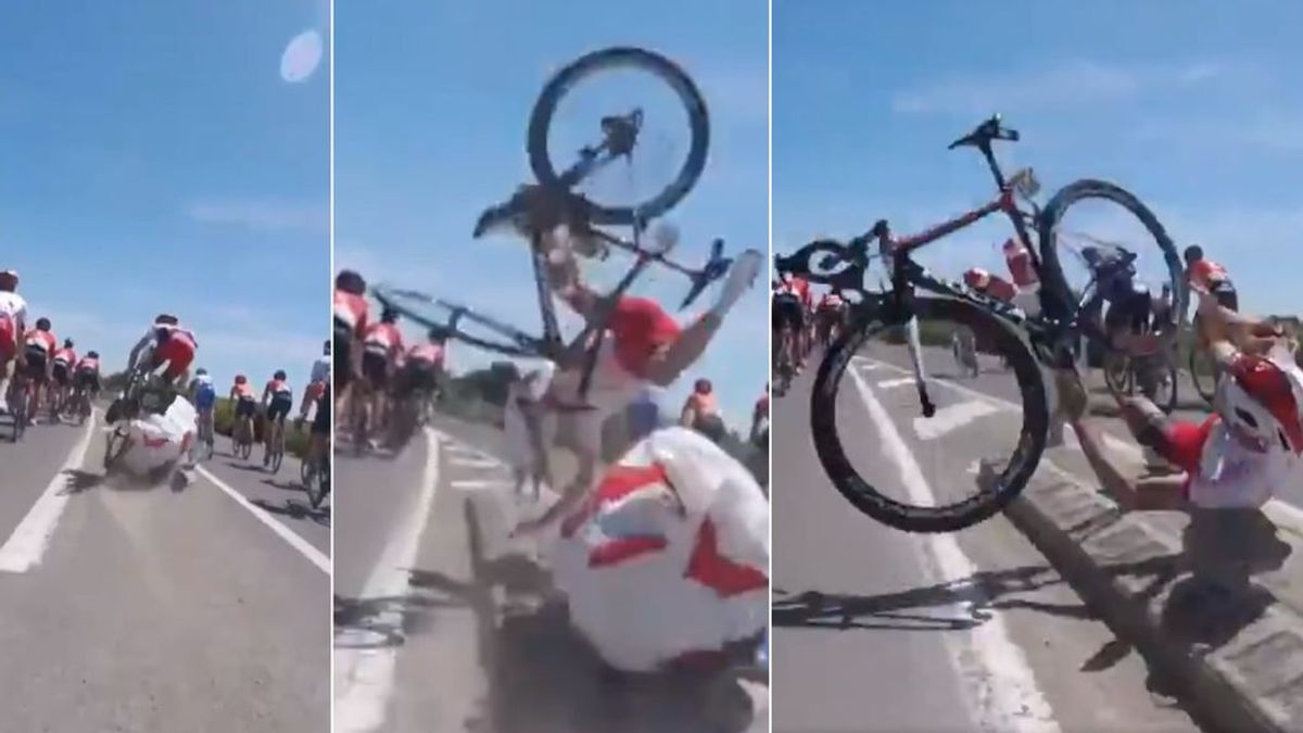 La tremenda caída de un ciclista en el Tour de Francia captada por la cámara a bordo de otro corredor