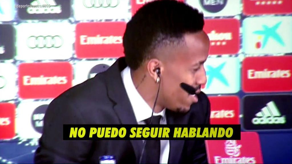 El mareo de Militao en su presentación con el Real Madrid: “No puedo seguir hablando”