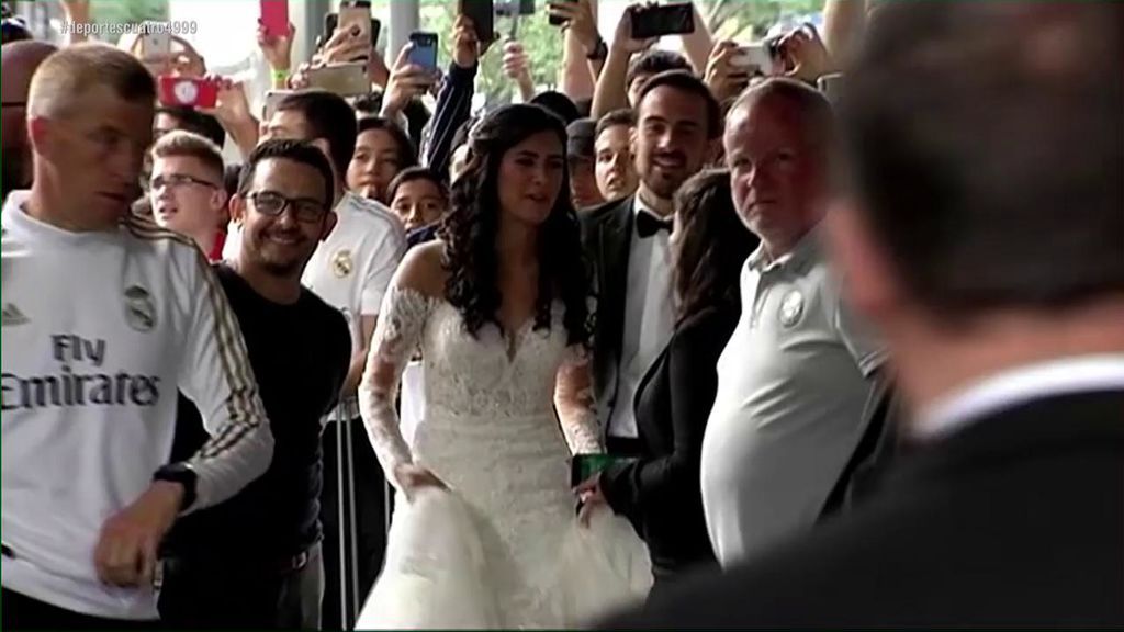 La llegada del Real Madrid al hotel paralizar la boda de dos recién casados