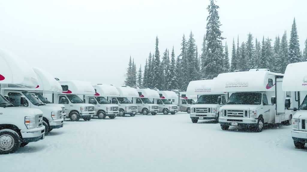 Caravanas en la nieve