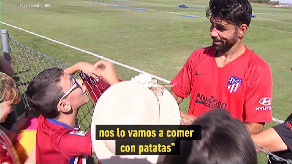 La reacción de Diego Costa cuando un aficionado le dice “Este año nos vamos a comer a Griezmann por irse”