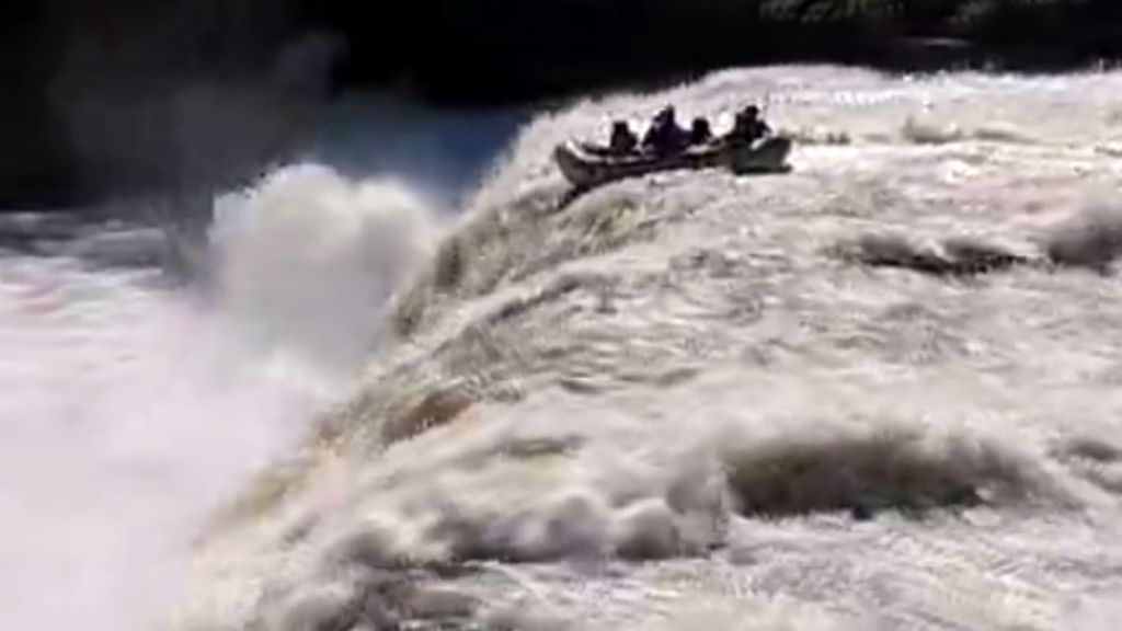 Rescatadas 6 personas que cayeron por una cascada haciendo rafting