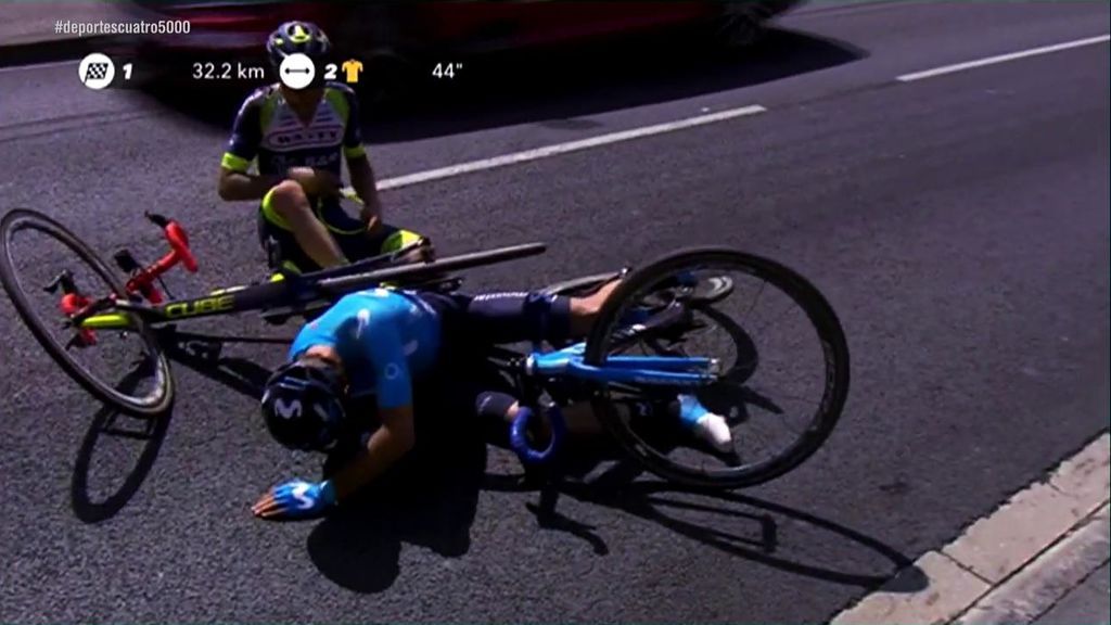 Mikel Landa sufre una caída en el Tour y pierde más de 2 minutos: “Se escapa el objetivo”