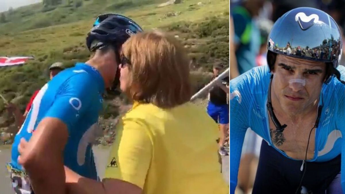 El emotivo abrazo de Andrey Amador con su madre en plena subida del Tour de Francia: "Nunca fallan"