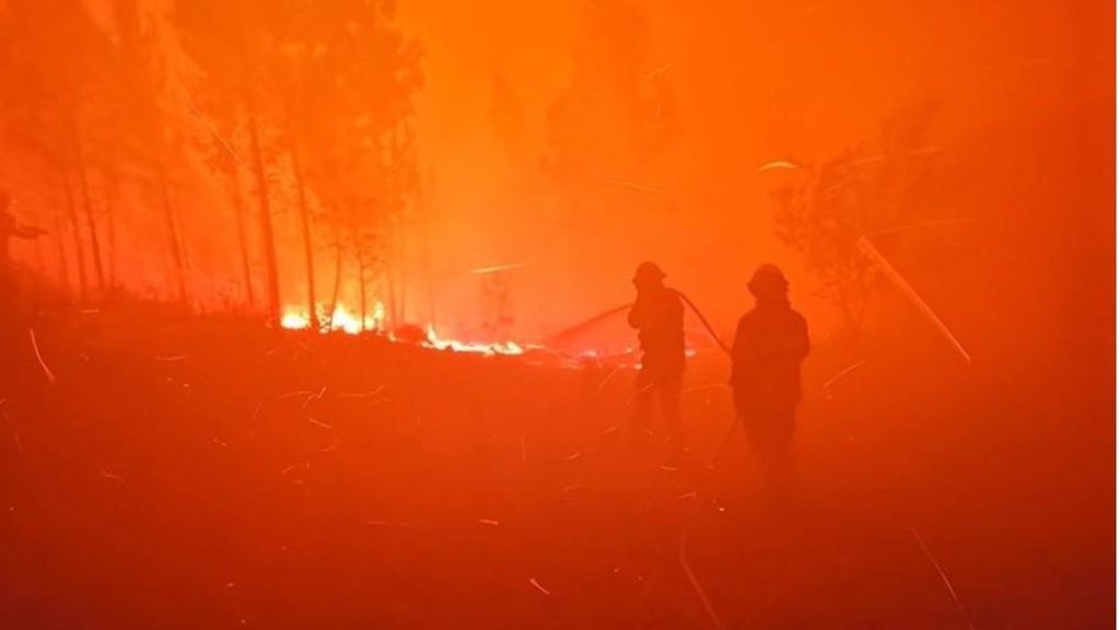 Infierno en Portugal: más de 1000 bomberos luchan contra tres incendios en el centro del país