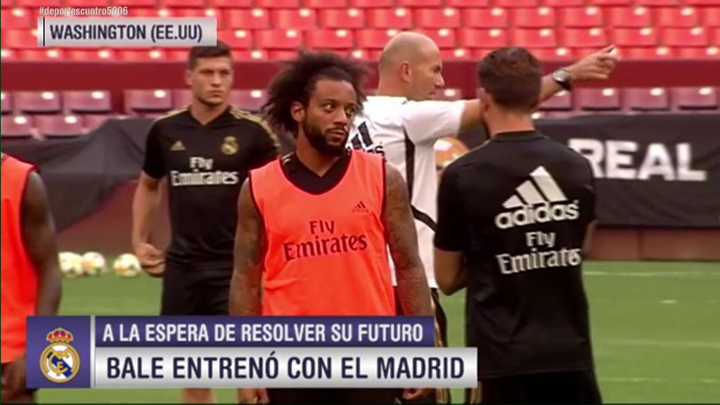 La reacción de Marcelo al ver a Bale vestirse con otro peto que el resto de sus compañeros