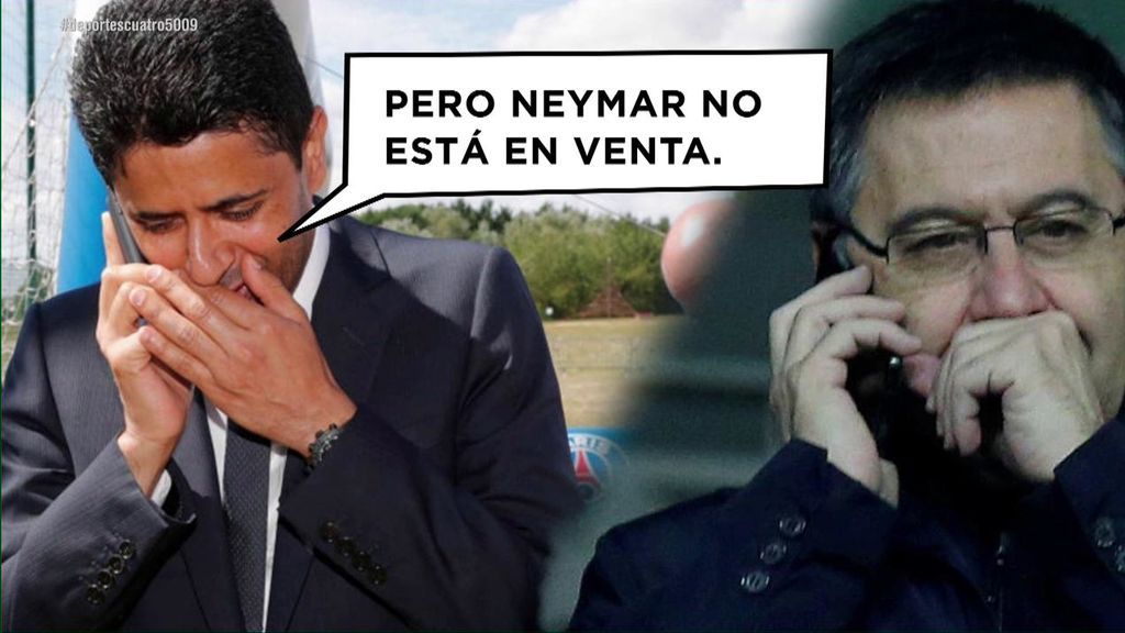 La conversación entre Bartomeu y Al-Khelaïfi sobre el futuro de Neymar