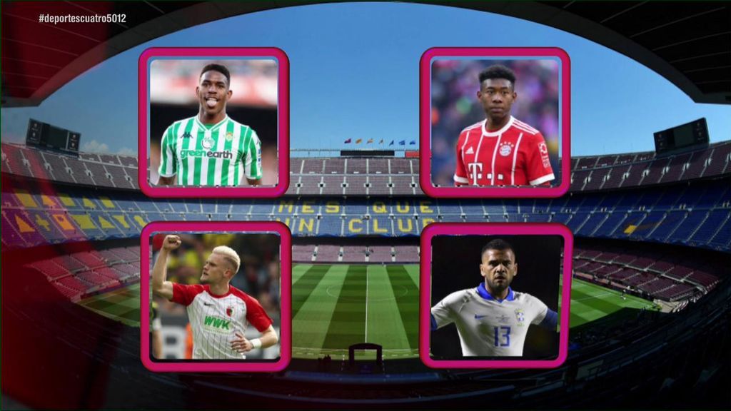 Las cuatro opciones de Valverde para el lateral del Barcelona: Junior, Alaba, Philipp Max y Dani Alves