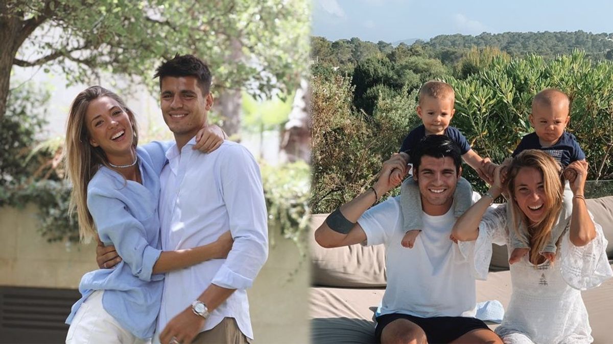 La emotiva celebración de Morata a sus hijos en su primer cumpleaños: "Sois nuestros orgullo y nuestra felicidad"