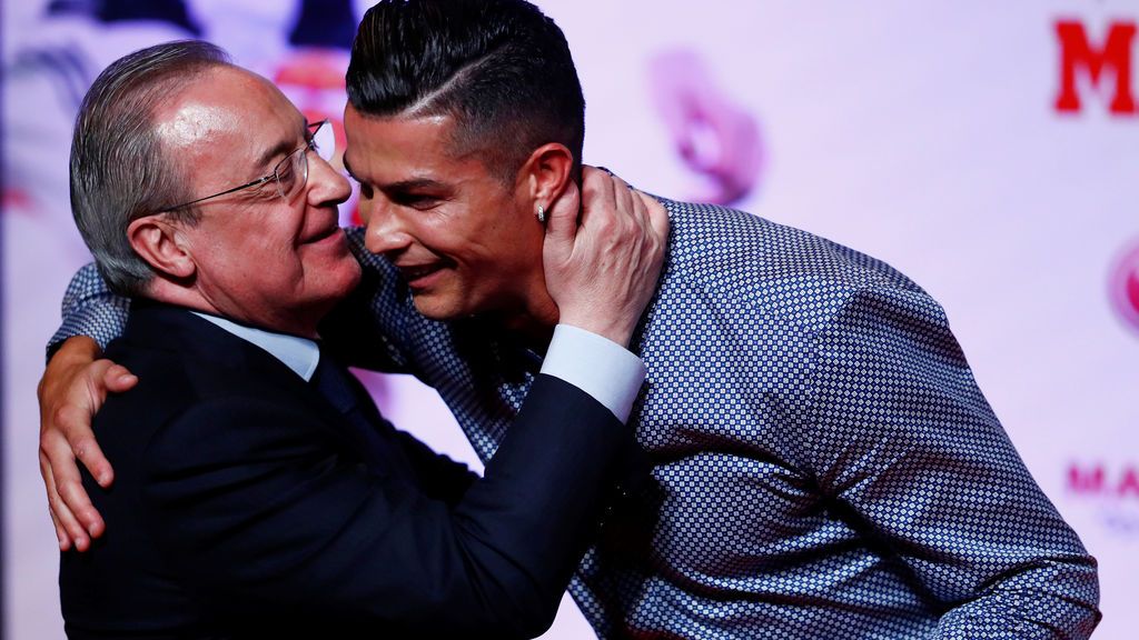 Los gestos de complicidad entre Cristiano y Florentino y el mensaje al oído del presidente