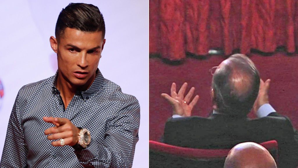 La reacción de Florentino Pérez al ver cómo Cristiano pide una foto con él