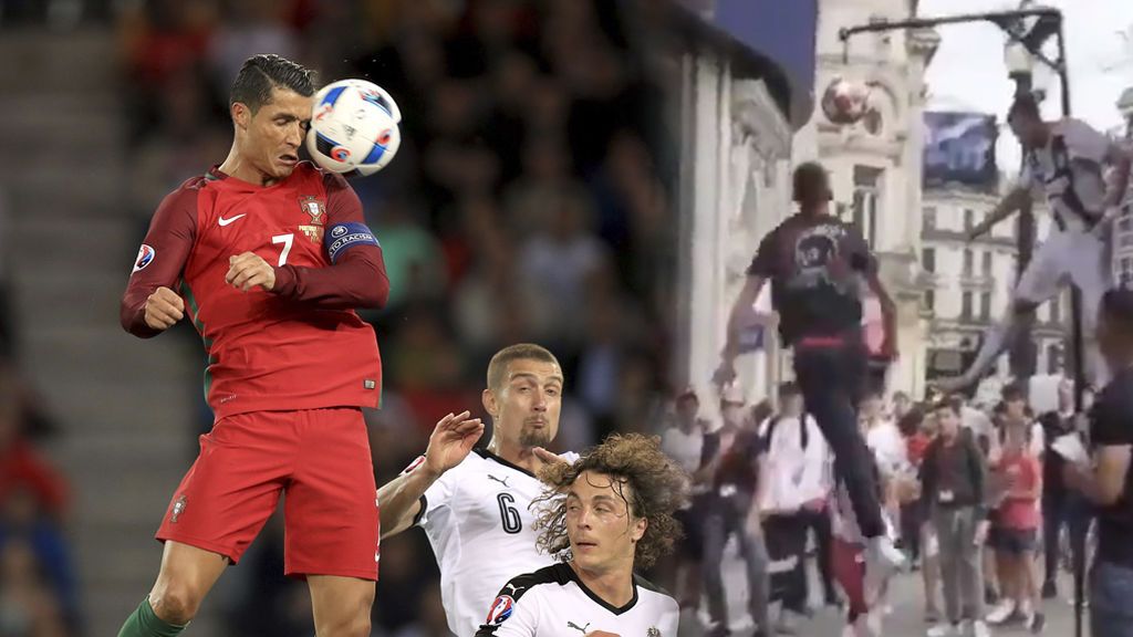 Dos youtubers ofrecen 1.000 euros a cualquiera que iguale el cabezazo de Cristiano Ronaldo ante el Manchester a 2.65 metros de altura Dos youtubers ofrecen 1.000 euros a cualquiera que iguale el cabezazo de Cristiano Ronaldo ante el Manchester a 2.65 metros de altura