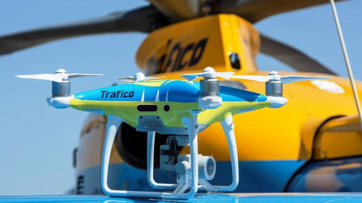 Los drones de la DGT comenzarán a multar a partir de mañana 1 de agosto ante la operación salida