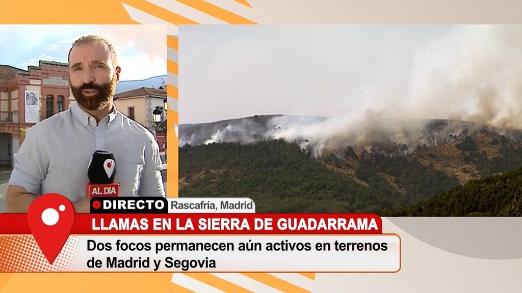 Llamas en la Sierra de Guadarrama: dos focos activos en terrenos de Madrid y Segovia