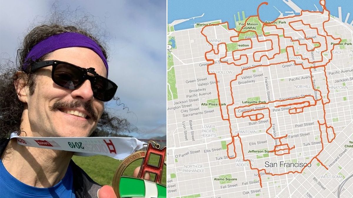 Un corredor de San Francisco convierte sus rutas de ‘running’ en obras de arte